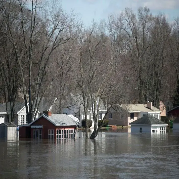 Storm flood water inside a Cary, NC home